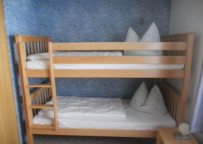 Etagenbett Schlafzimmer 2 Ferienhaus 2, Ferienhäuser Vorwachs in Goyatz am Schwielochsee